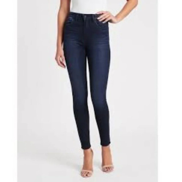 L'AGENCE Dark Wash Blue Marguerite Skinny High Rise Jeans Size 24 - Picture 4 of 6